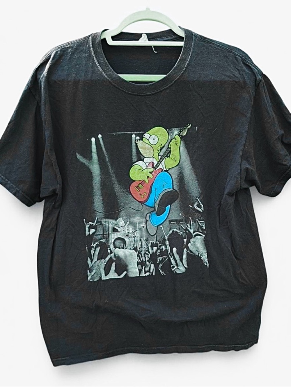 Vintage Homer Simpson AC/DC Jerzee Graphic Tee Size L